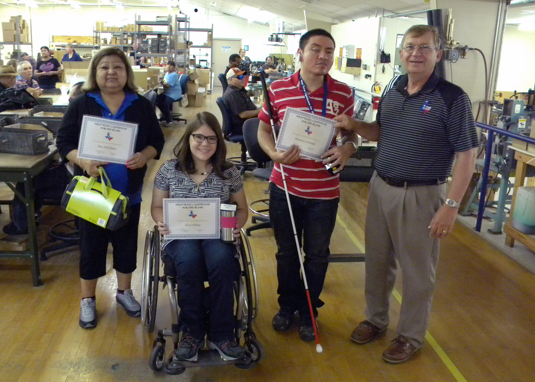 Rose, Alexis, and Herminio celebrating 2 years of service